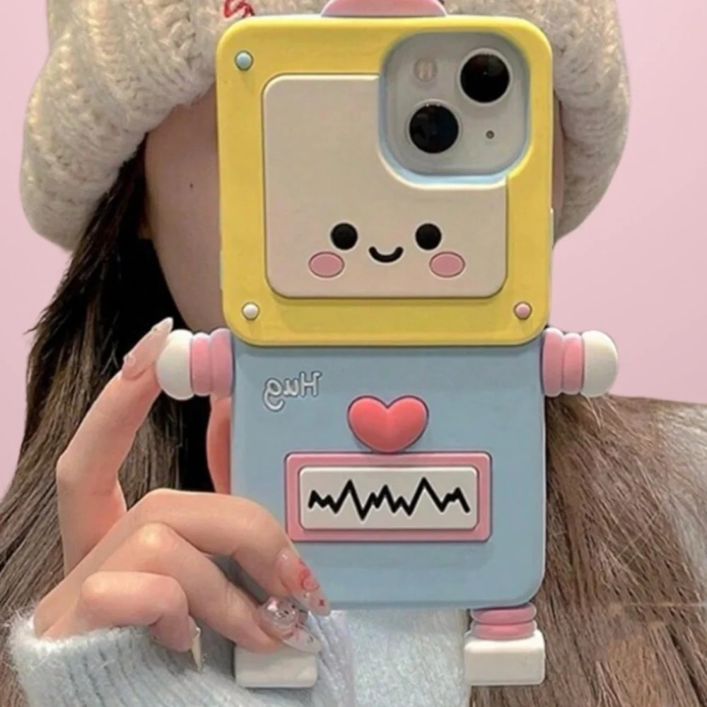 COVER BOUTIQUEE 3D Kawaii Robot iPhone Case